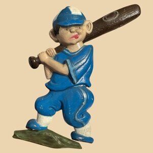 {Vintage} 1970's Sexton Metal Baseball Player Wall Decor (H)